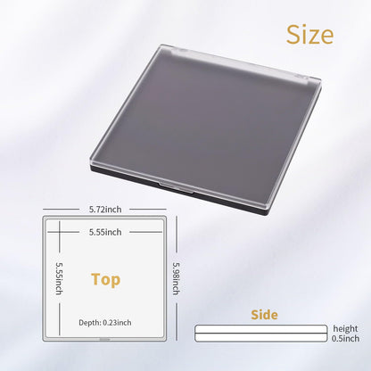 AJLTPA Magnetic Makeup Palette 3-Pack — Frosted Top, 60 Adhesive Metal Stickers