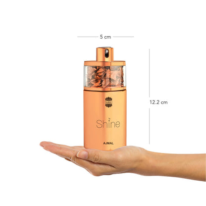 Ajmal Shine Eau de Parfum for Women – Long-Lasting Fruity Floral with Pomegranate, Strawberry & Peony | 75ml