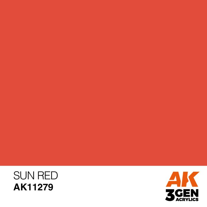 AK Interactive 3rd Gen Acrylic - Sun Red Color Punch AK11279