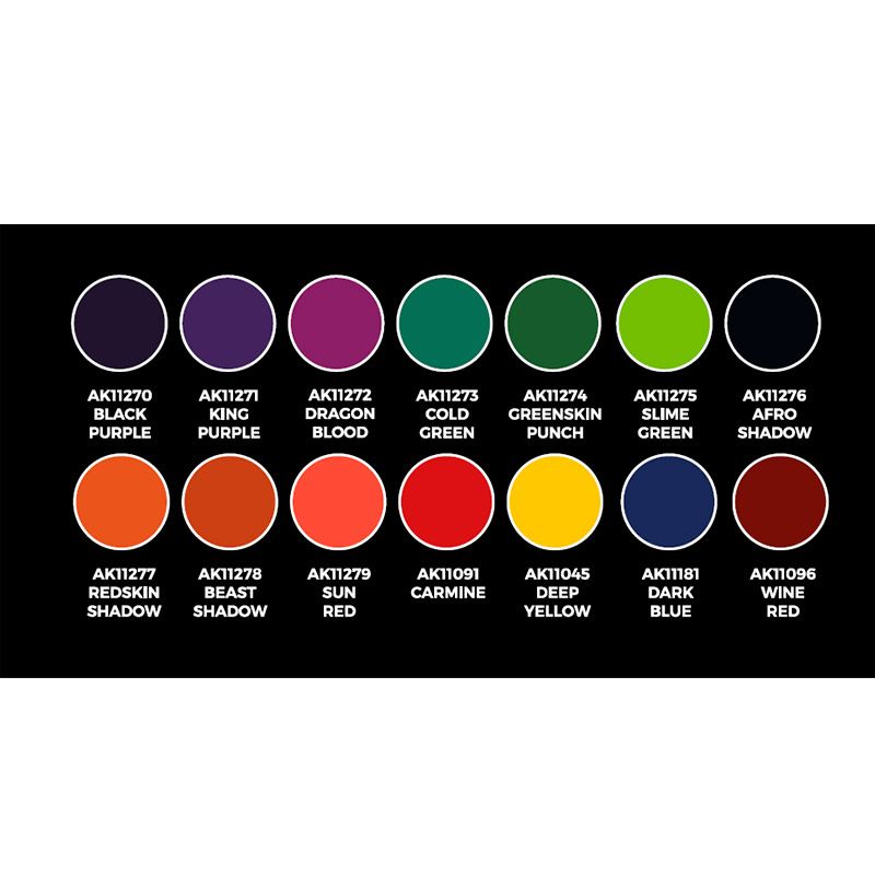 AK Interactive High Pigmentation Set 14 Colors AK11780