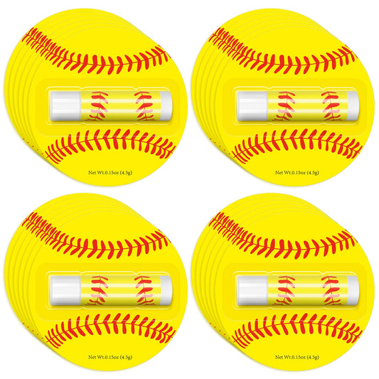 AKAIXI 24-Pack Softball Chapstick – Beeswax Lip Balm with Vanilla Flavor