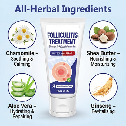 AKQBPN Folliculitis Treatment Cream - Soothes Itching & Redness | Natural, Non-Irritating Formula | 2oz