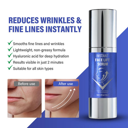 AKQBPN Instant Face Lift Serum — Quick Firming & Skin Tightening, 1 Fl Oz
