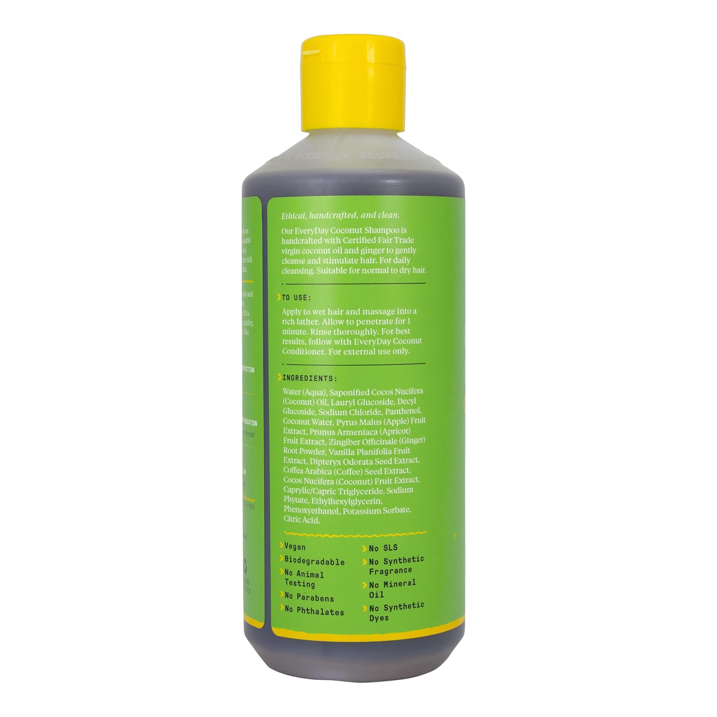 Alaffia Everyday Coconut Shampoo – Gentle & Hydrating for Wavy & Curly Hair | 2 Pack, 16 fl oz Each