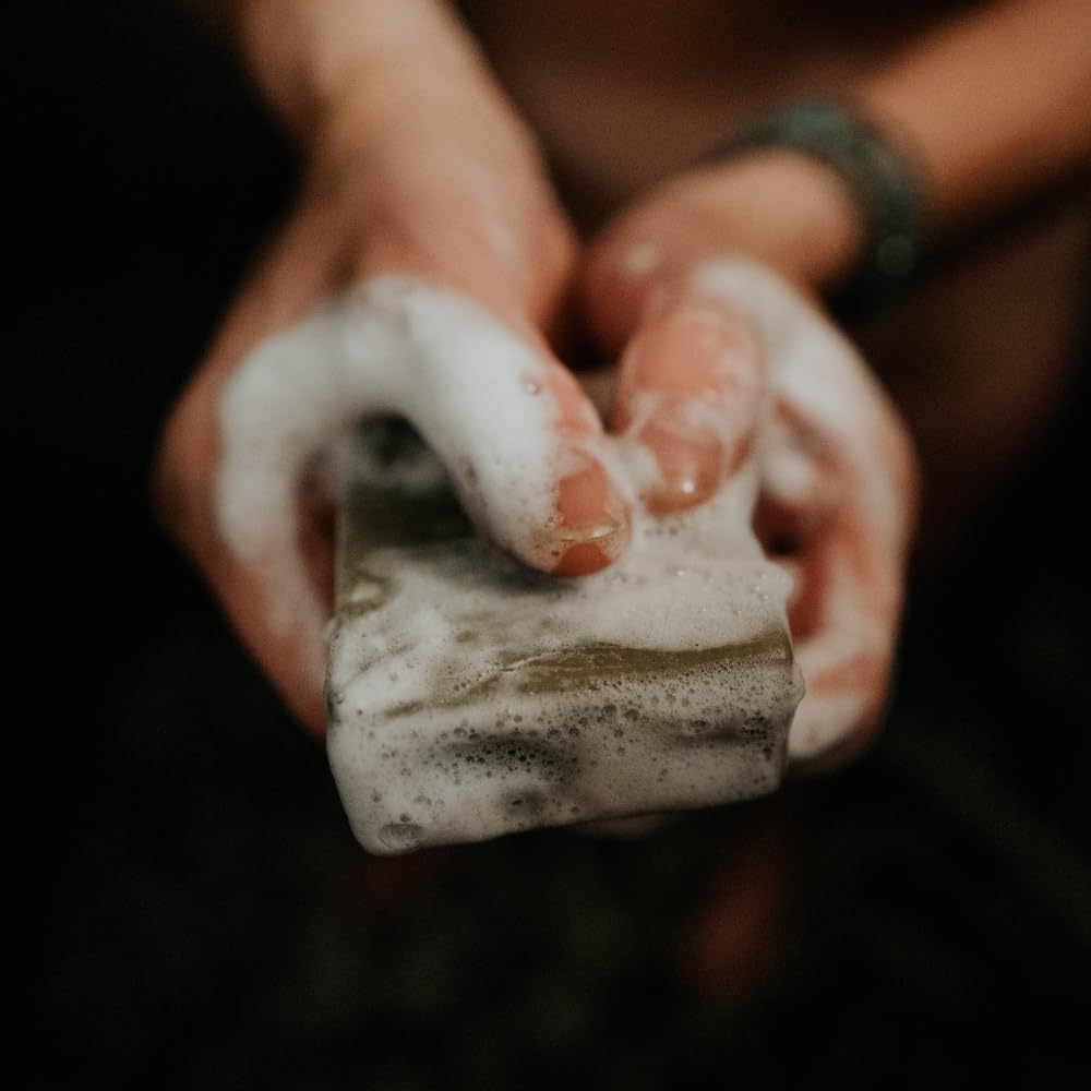 Alaska Glacial Mineral Clay Soap Bar with Goat’s Milk & Oils | 4-in-1 Face, Body, Hair & Shave | Thieves Blend | 1 Pack