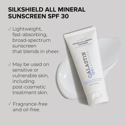 ALASTIN SilkSHIELD Mineral Sunscreen SPF 30 for Face | Fragrance-Free, Lightweight & Non-Greasy