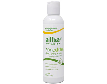 Alba Botanica Acnedote Deep Pore Wash – 6 oz Pack of 2 | 2% Salicylic Acid