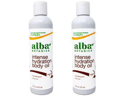 Alba Botanica Hawaiian Kukui Nut Body Oil – 2 Pack (8.5 oz each) – Cruelty-Free