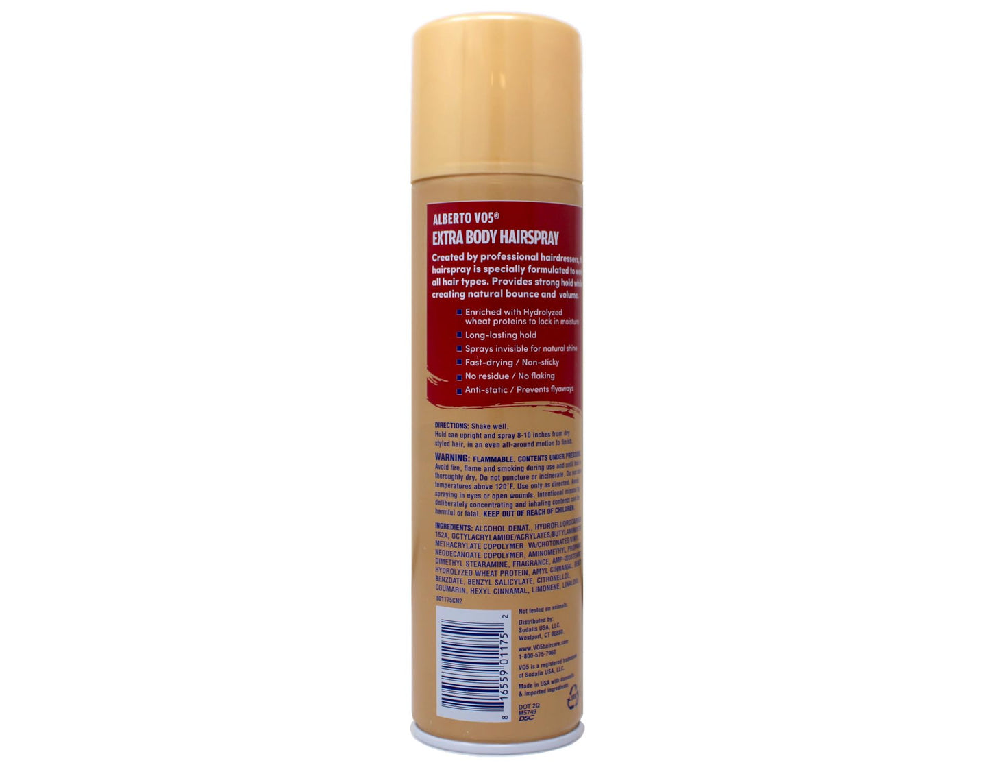 Alberto VO5 Hairspray Extra Body Crystal Clear 8.5 oz Pack of 4