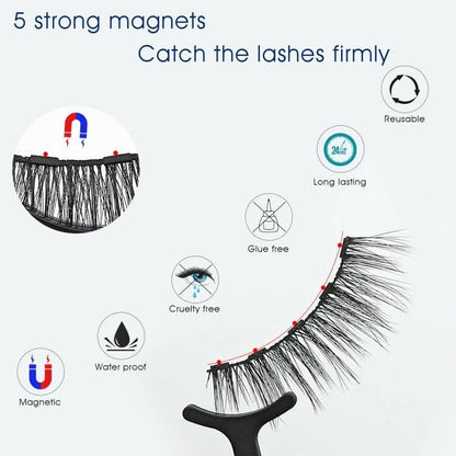 Alcastar+ Magnetic Eyelashes with Eyeliner Kit – Easy, Reusable Mink Lashes