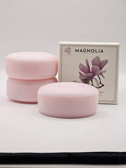 Alchimia Magnolia 3-Pack Soap Gift Box | Italian Vegetable Soap, 450g