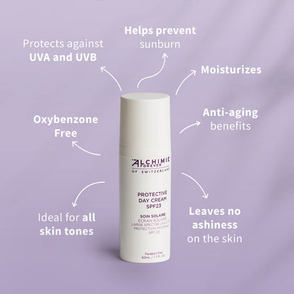 Alchimie Forever Protective Day Cream SPF 23 – Benzene-Free, UVA/UVB Defense & Hydration | 1.7 fl oz