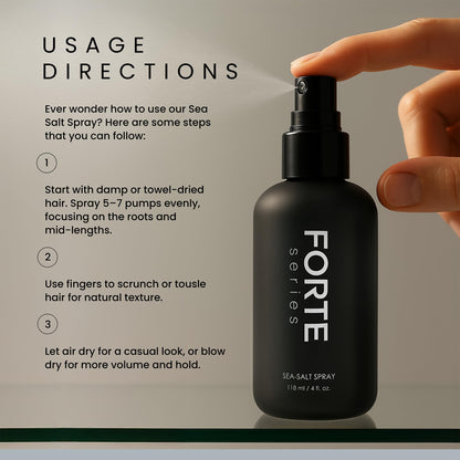 Alex Costa Sea-Salt Spray by Forte Series – Beachy Volume for Men, 4 oz