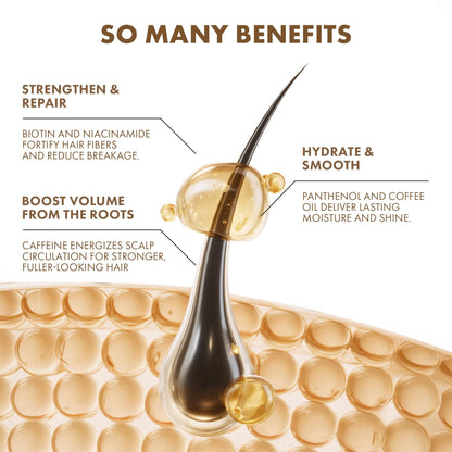 ALFHEIM Coffee+ Thickening Shampoo for Fine Hair – Caffeine, Biotin & Arabica Coffee Oil | Sulfate-Free & Cruelty-Free – 10.7 oz