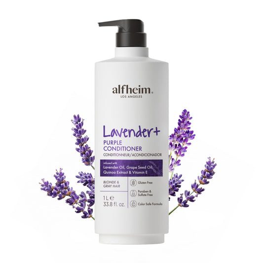 ALFHEIM Lavender+ Purple Conditioner – Color-Correcting Hydration for Blonde, Silver & Color-Treated Hair | Sulfate Free 33.8 oz