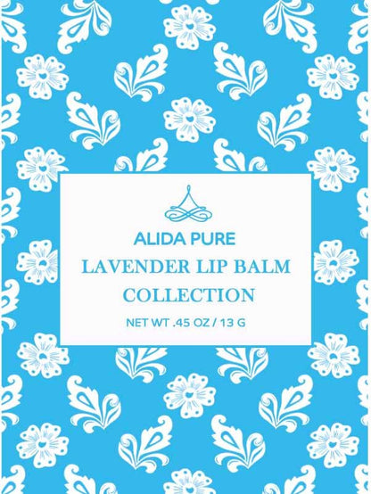 ALIDA PURE Lavender Lip Balm Set – Vegan, Cruelty-Free, Beeswax-Free (3 x 0.15 oz tubes)