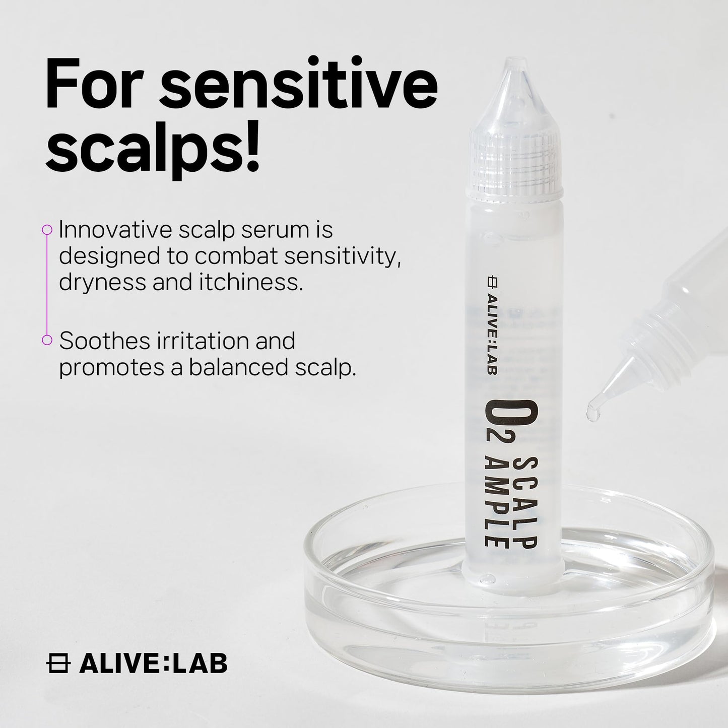 ALIVELAB O2 Scalp Ampoule — Soothing Anti-Dandruff & Itch Relief Serum | ALIVE:LAB