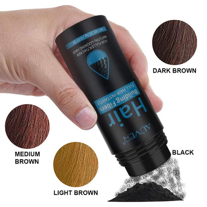 ALIVER Hair Fibers for Thinning Hair – Dark Brown Spray, Undetectable Natural Formula, 15 Seconds to Fuller Hair – Conceals Hair Loss for Men & Women | 0.97 oz