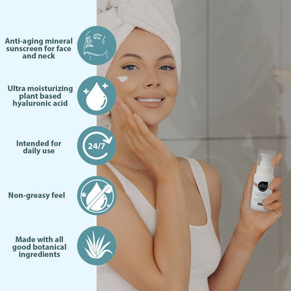 All Good Anti-Aging Daily Mineral Sunscreen SPF 50 | Hyaluronic Acid, Niacinamide, Calendula | 1oz
