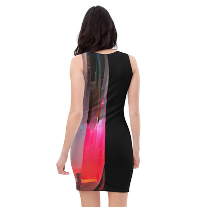 Half Black Half Báijiǔ - Womens Bodycon Dress