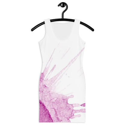 Watercolour Pink Splash - Womens Bodycon Dress