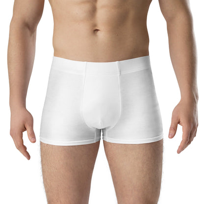 iSAW Mens White Boxer Briefs - Premium Comfort & Style