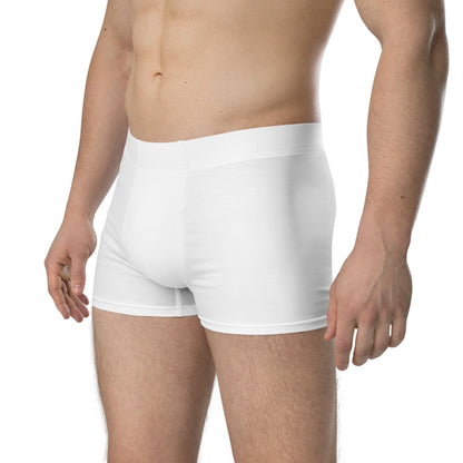 iSAW Mens White Boxer Briefs - Premium Comfort & Style