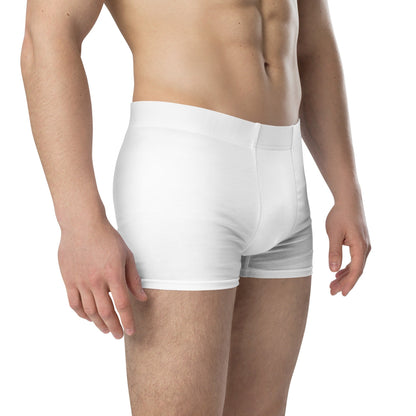 iSAW Mens White Boxer Briefs - Premium Comfort & Style