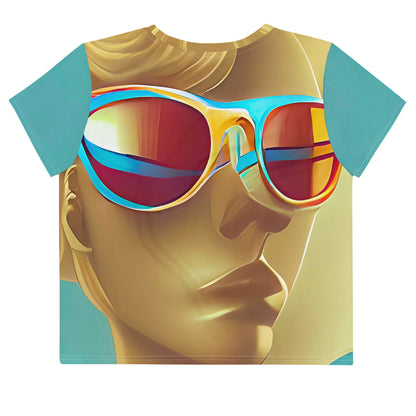 Retro Cool Blue - Womens Crop Tee