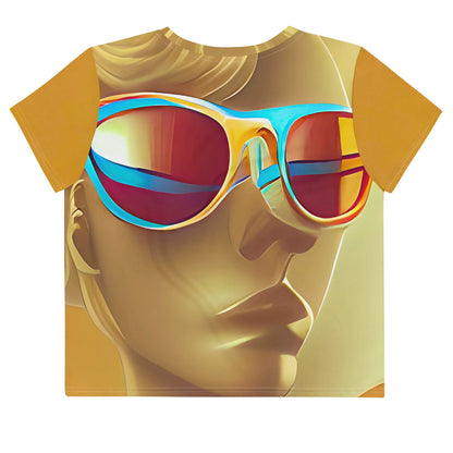 Retro Cool Orange - Womens Crop Tee