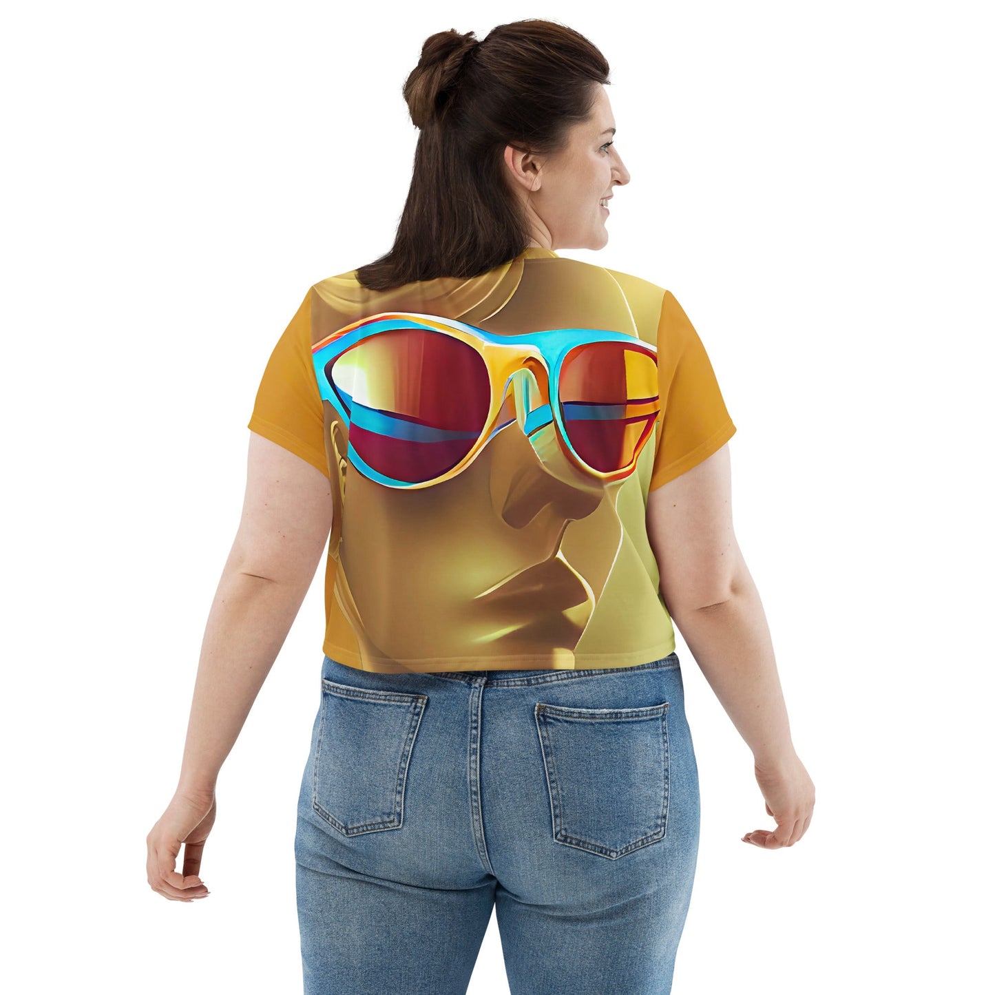 Retro Cool Orange - Womens Crop Tee