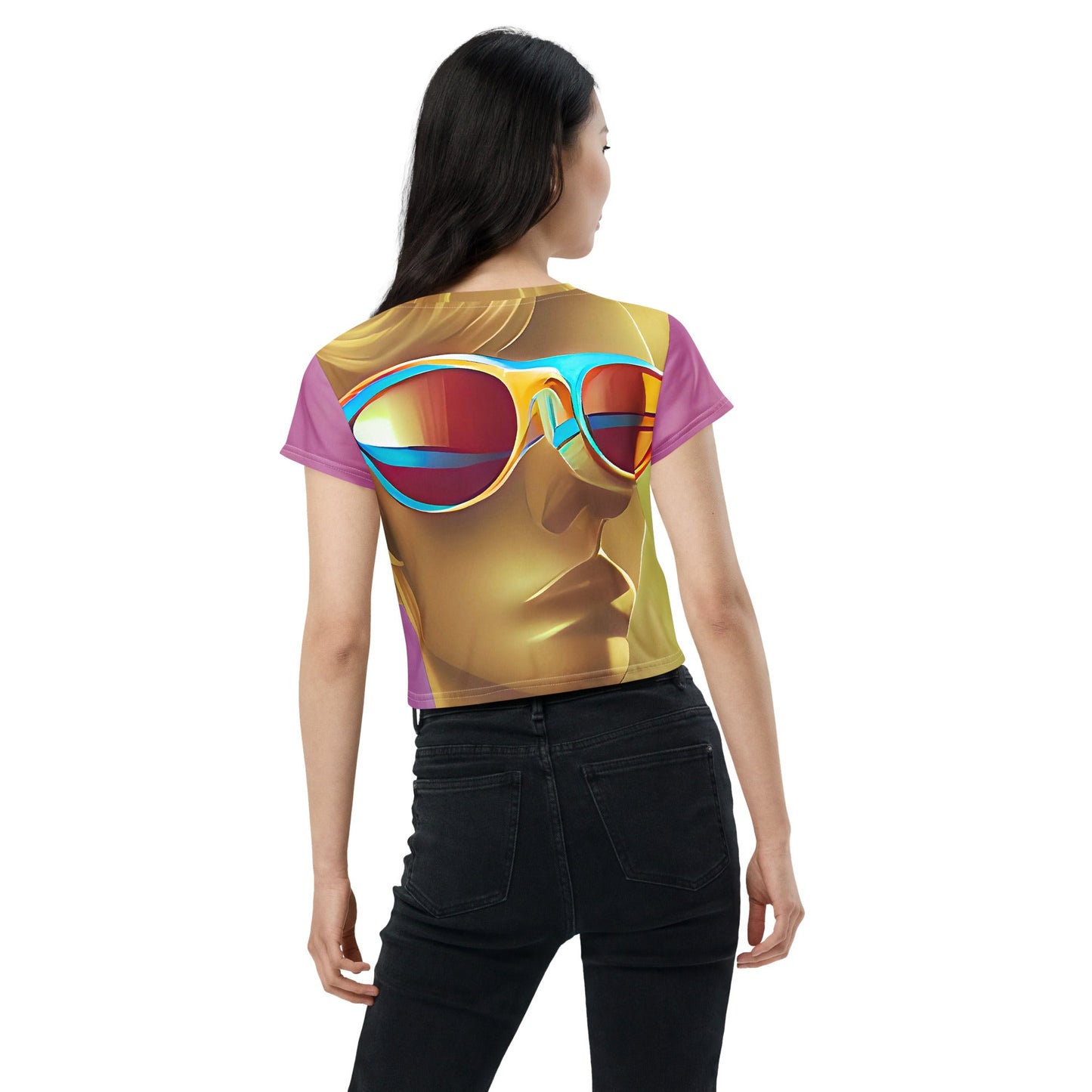 Retro Cool Pink - Womens Crop Tee