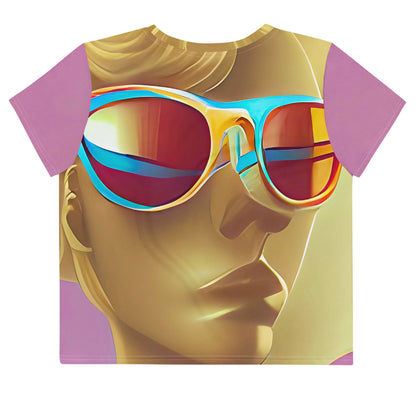 Retro Cool Pink - Womens Crop Tee