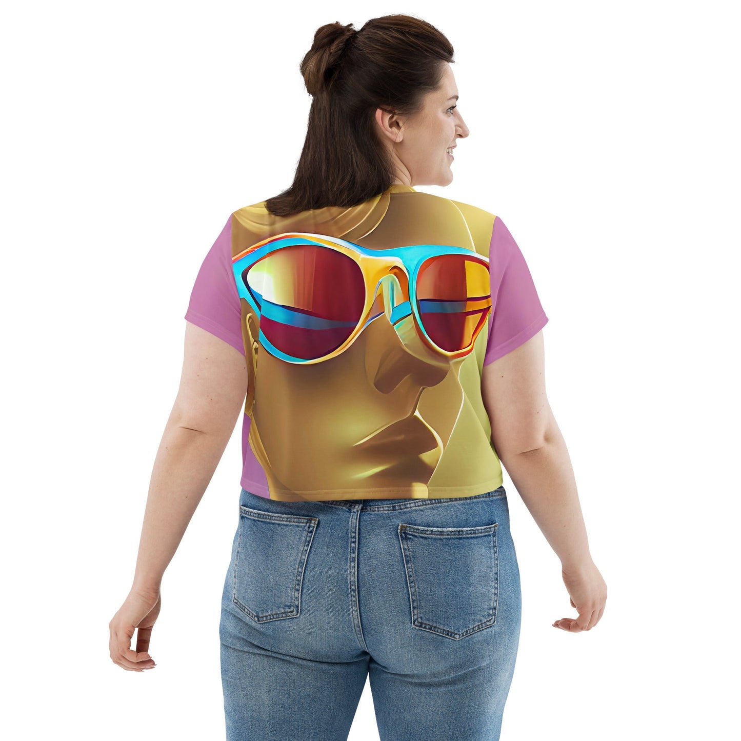 Retro Cool Pink - Womens Crop Tee