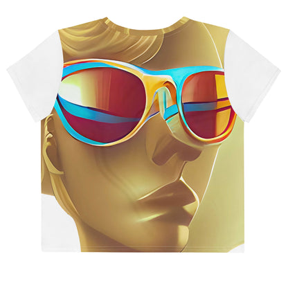 Retro Cool White - Womens Crop Tee