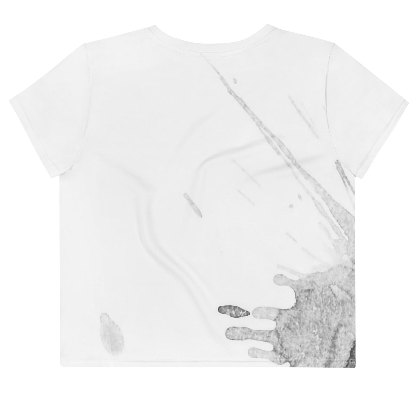 Watercolour Grey Splash - Womens Crop Tee