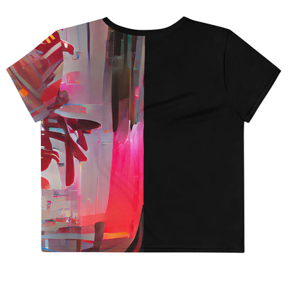 Half Black Half Báijiǔ - Womens Crop Tee