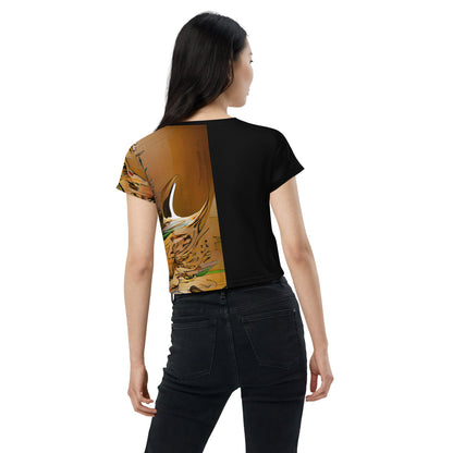 Half Black Half Gāolàng - Womens Crop Tee