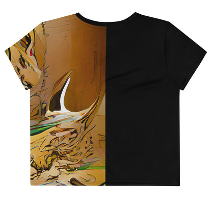 Half Black Half Gāolàng - Womens Crop Tee