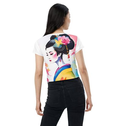 Geisha Girl - Womens Crop Tee - iSAW Company