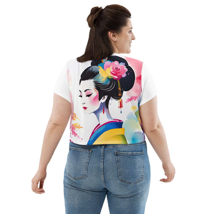 Geisha Girl - Womens Crop Tee - iSAW Company