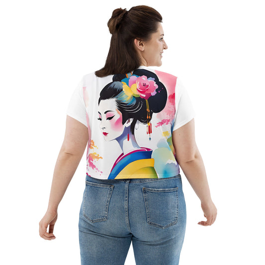 Geisha Girl - Womens Crop Tee - iSAW Company