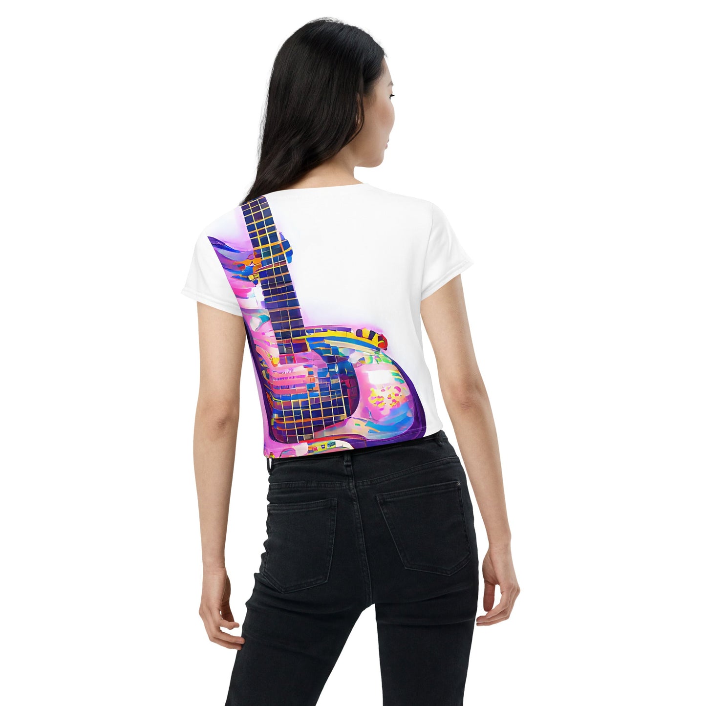 Hippie Guitar - Womens Crop Tee