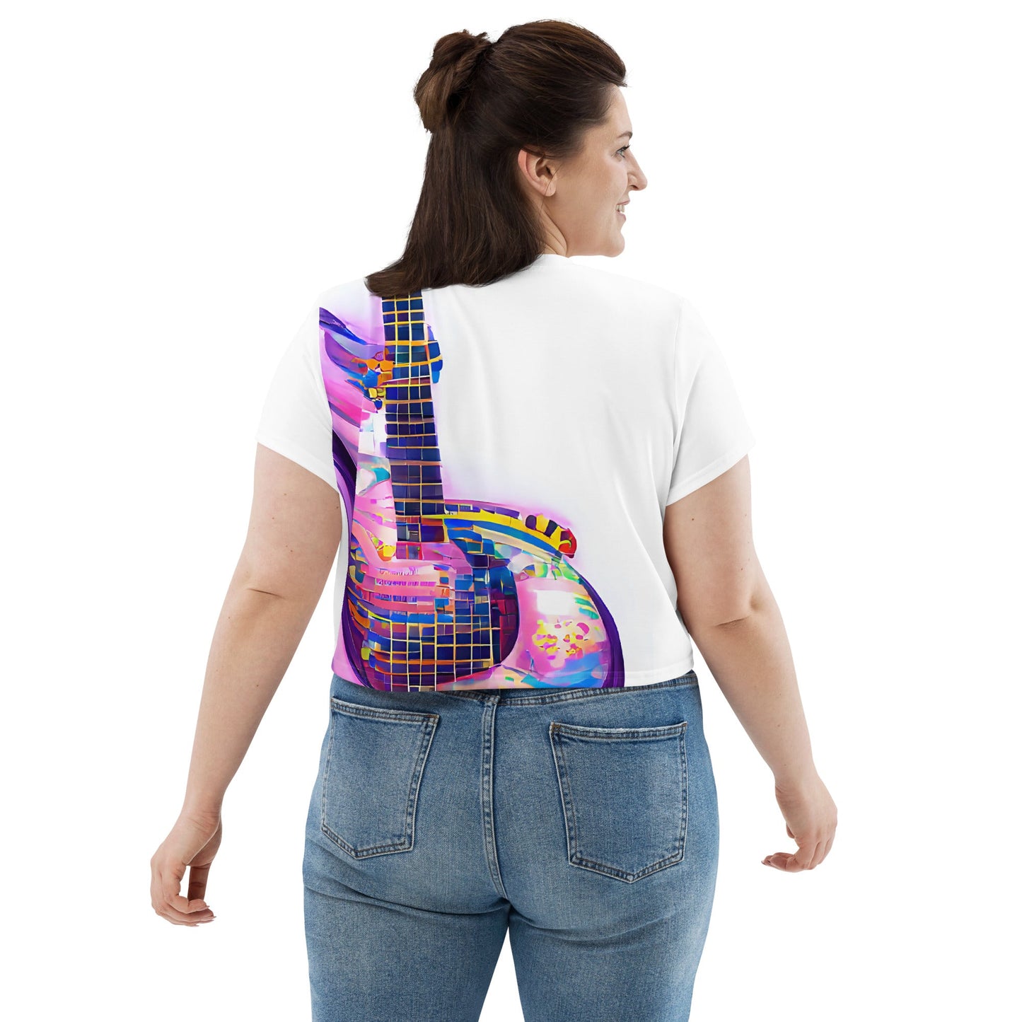 Hippie Guitar - Womens Crop Tee