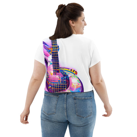 Hippie Guitar - Womens Crop Tee