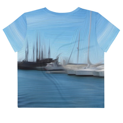 The Sleeping Yachts (at Morning) - Womens Crop Tee