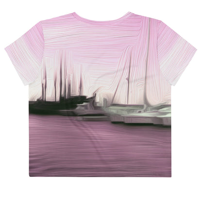 The Sleeping Yachts (at Evening) - Womens Crop Tee