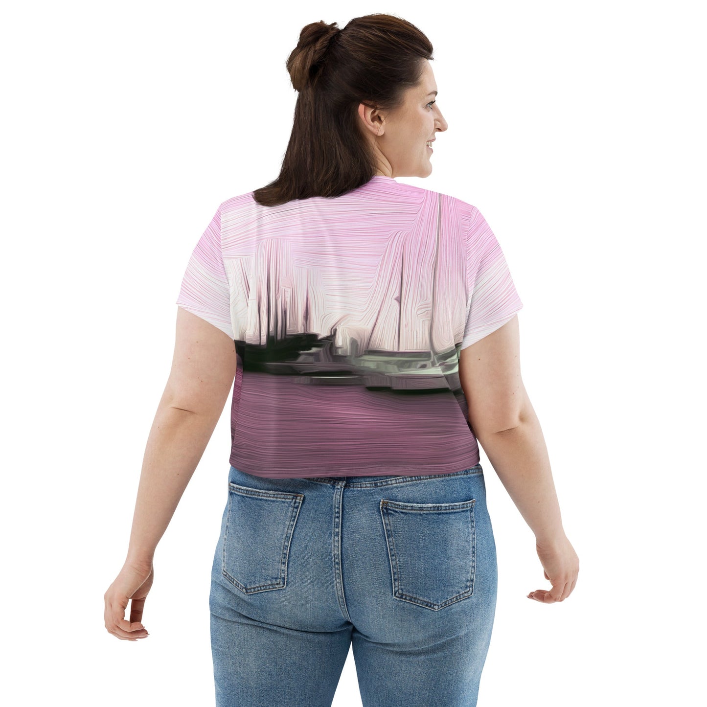 The Sleeping Yachts (at Evening) - Womens Crop Tee