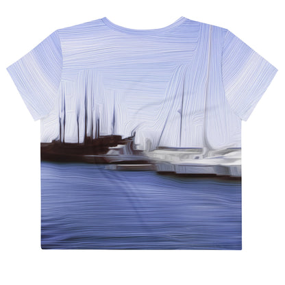The Sleeping Yachts (at Afternoon) - Womens Crop Tee
