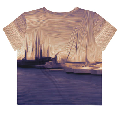 The Sleeping Yachts (at Sunset) - Womens Crop Tee